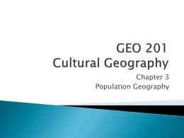 GEO 201 Cultural Geography