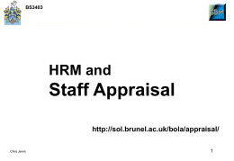Staff Appraisal