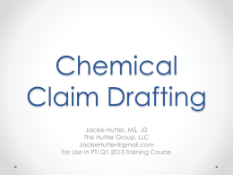 Chemical Claim Drafting
