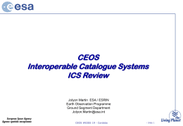 ICS Review - WGISS | CEOS