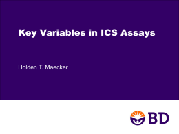 Critical points in ICS Assays