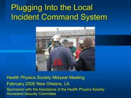 Plugging Into the Local Incident Command System
