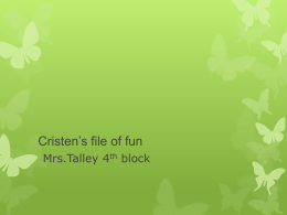 Cristen’s file of fun
