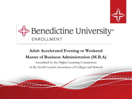 Benedictine Adult Accelerated Programs