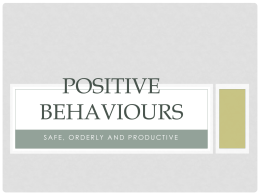 Positive Behaviours