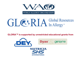 GLORIA Module 3 Allergic Emergencies