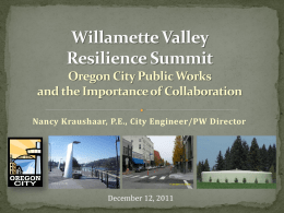 introduction to Oregon City Public Works Department