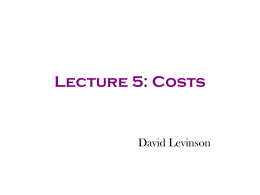 Lecture 5: Costs - University of Minnesota