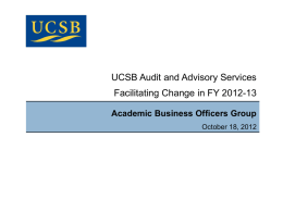 Internal Audit Program Activity 2011-12