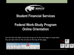 Federal Work Study Program - MJC