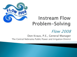 Instream Flow Problem