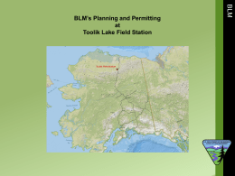 BLM - Toolik Field Station::MAIN HOME