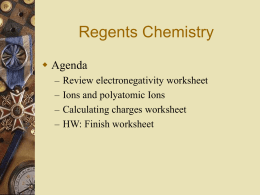 Regents Chemistry - Forestville Central School / Overview