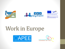 Work in Europe - IES Sant Vicent