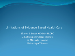 Evidence-based Medicine: What it is and what it isn’t