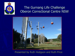 The Gurnang Life Challenge Oberon Correctional Centre NSW