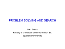 PROBLEM SOLVING AND SEARCH - Artificial Intelligence