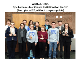 What. A. Team. Ryle Forensics Last Chance Invitational on