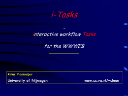 i-Tasks - interactive workflow tasks for the WEB