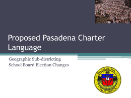 Proposed Pasadena Charter Language
