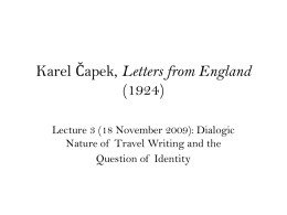 Karel Čapek, Letters from England (1924)