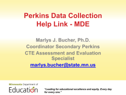 Perkins IV - Career & Technical Education in Minnesota