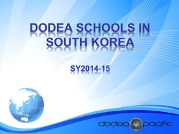 DoDEA Korea District Overview SY2014-15