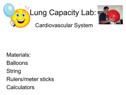 Lung Capacity Lab: