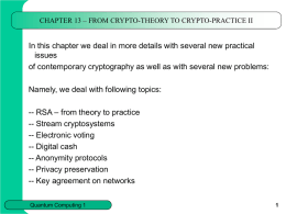 CHAPTER 15 - Quantum cryptography