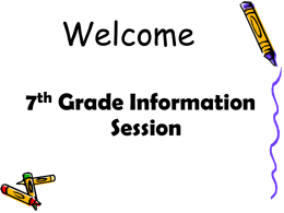 Welcome to the Fourth Grade!