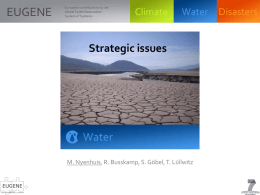 Draft EUGENE Synthesis of strategic issues of SBA‘s Water