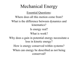 Mechanical Energy