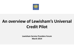Lewisham Universal Credit presentation