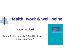 Gordon Waddell - Cardiff University