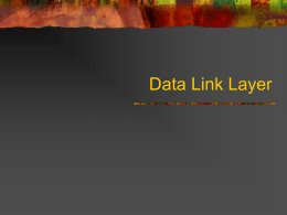 Data Link Layer - Home Pages of People@DU