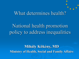 Health, public health and the EU integration process