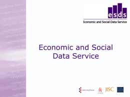 Economic and Social Data Service (ESDS)