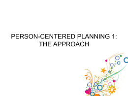 Person-Centered Planning 1