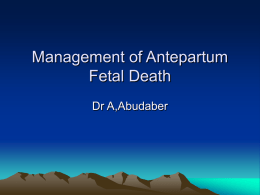 Case presentation - Department of Obstetrics and Gynecology