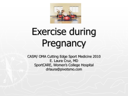 Exercise during Pregnancy