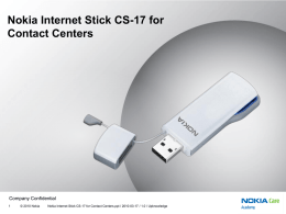 Nokia Internet Stick CS-17 for Contact Centers