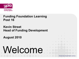 Funding Foundation Learning Post 16 Slides