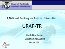 URAP A New Ranking System