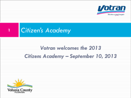 VOTRAN - Volusia County Government Online