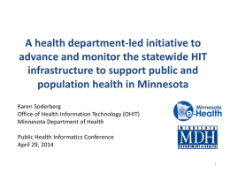 Title of slide show - Public Health Informatics Conference