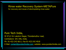 Metal Recovery system