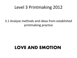 Level 3 Printmaking 2012