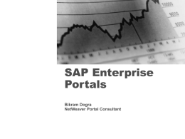 SAP Enterprise Portals Neeraj Athalye PreSales Manager