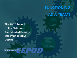 NCEPOD2002 - National Confidential Enquiry into