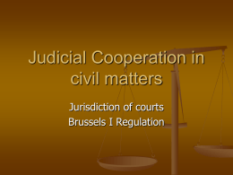 Judicial Cooperation in civil matters